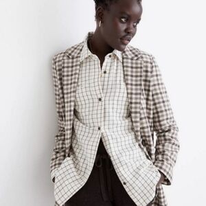 Madewell Classic Ex-Boyfriend Flannel Shirt L